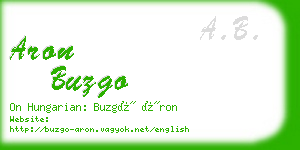 aron buzgo business card